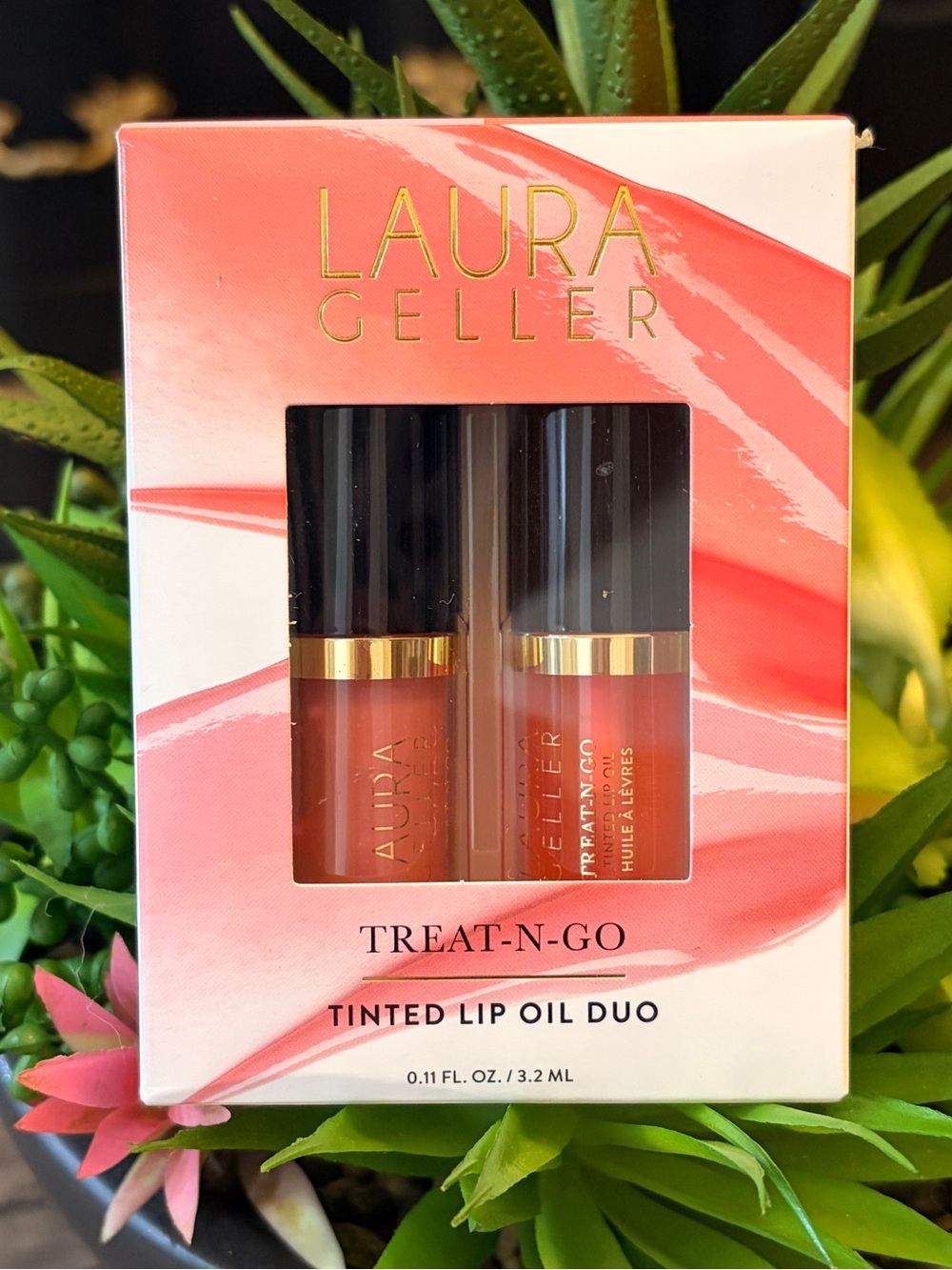 Laura Geller Treat-N-Go Tinted Lip Oil Duo- NIB